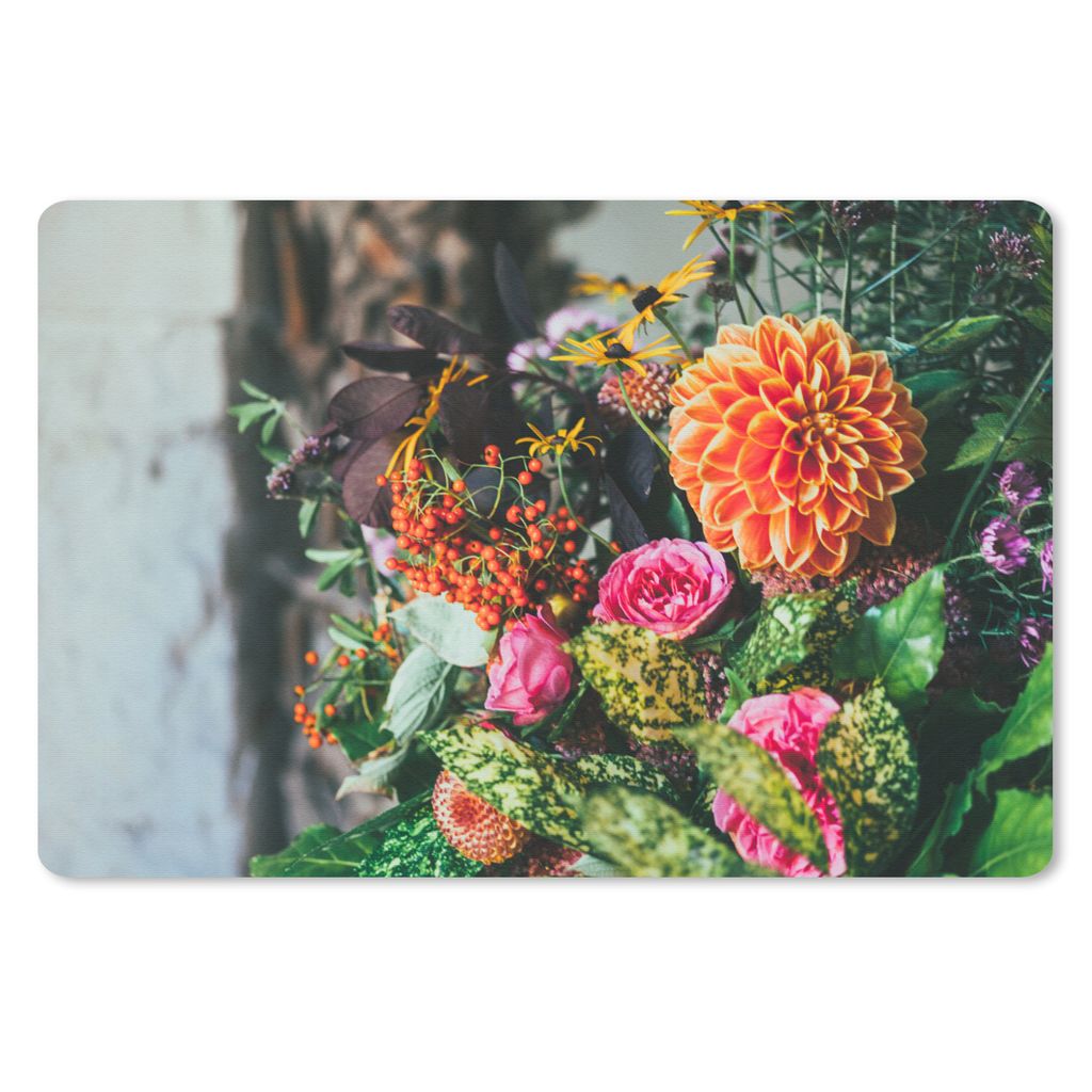 MuchoWow Schreibtischunterlage Blumen - Licht - Natur 60x40 cm - XXL Mauspad - Großes Mauspad