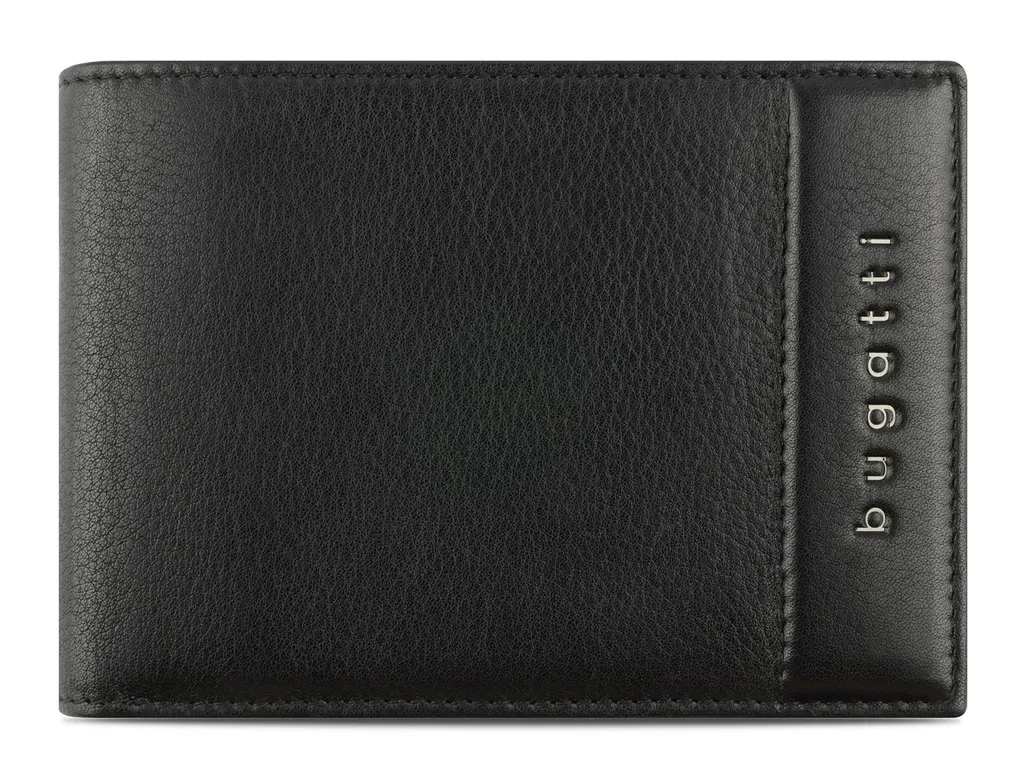 Bugatti Portafoglio Uomo Nome Nero: Pelle Elegante e Sicurezza RFID