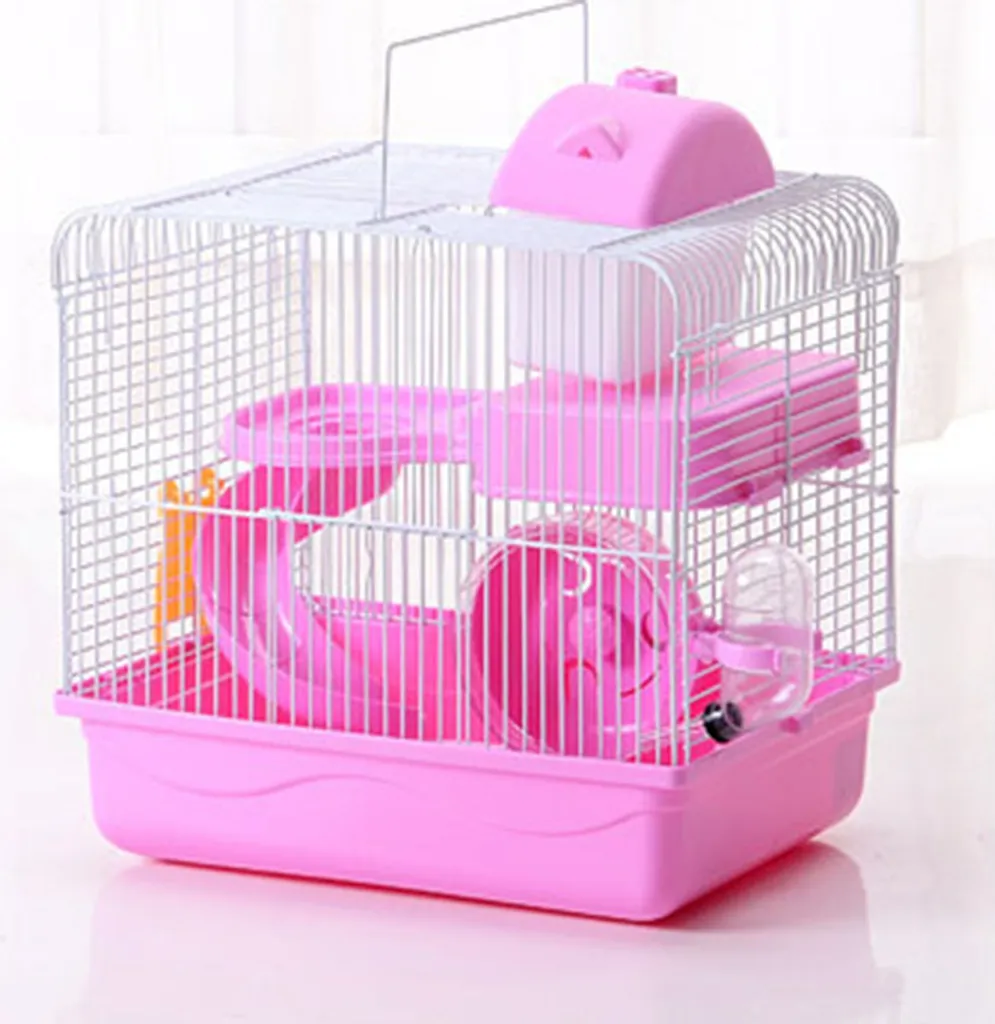 Kleiner Zoo Hugo-Käfig Für Hamster, Mäuse & Gerbils – 2 Etagen, Blau Oder Rosa