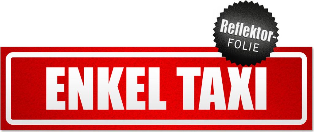Enkel Taxi invertiert Magnetschild Schild magnetisch
