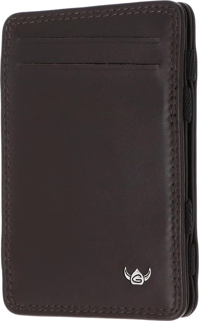 Porte-cartes en Cuir de Vachette Marron Golden Head Polo Wunder-Börse 4044