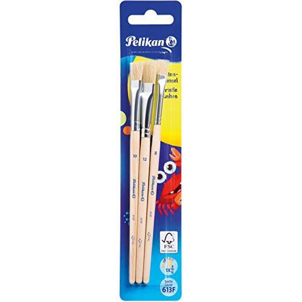 Pelikan Borstenpinsel-Set 613 F 3-teilig sortiert 1 x Größe Produktbild 