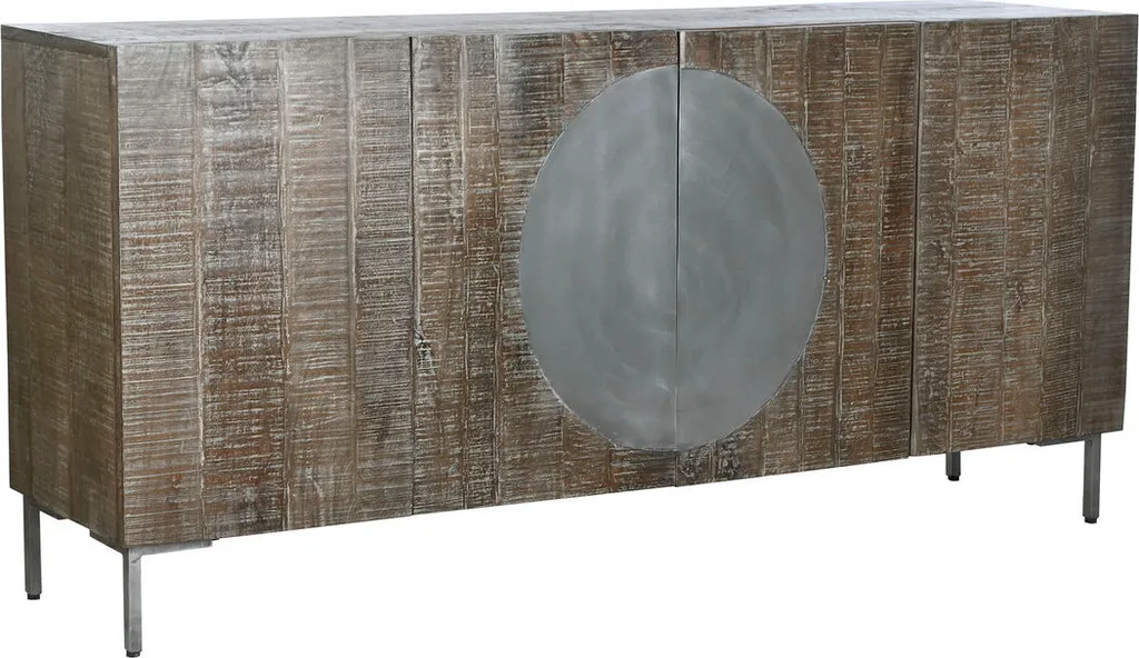 Buffet Anti-Encombrement 180 cm Brun et Gris - Meuble de Rangement XL