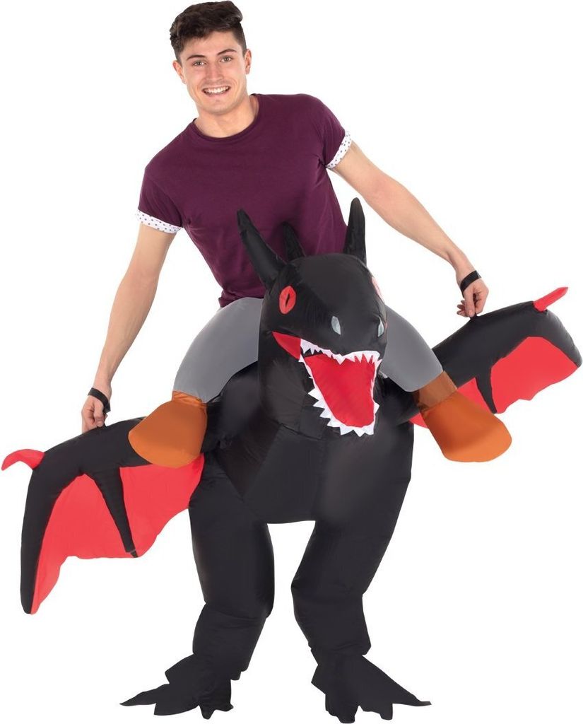 Drachen-Reiter schwarz Größe: M-L