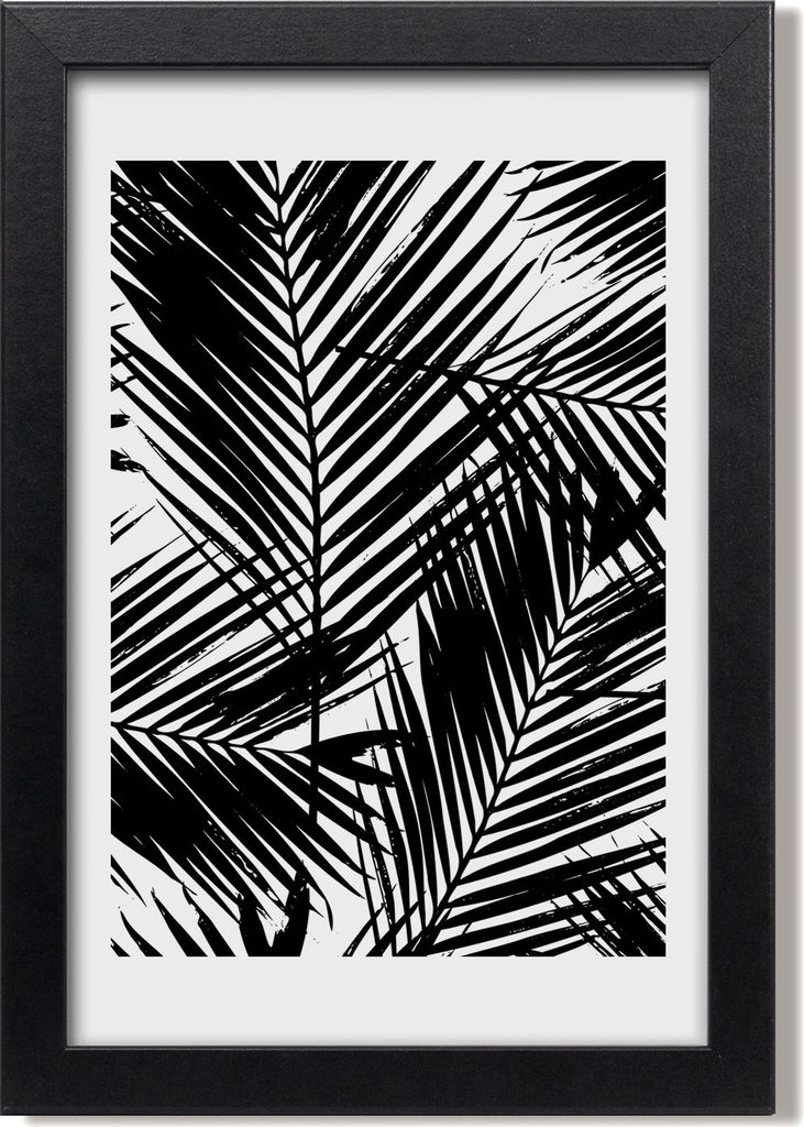 Bild 20x30 MDF-Rahmen, Wandkunst Blätter der Palme