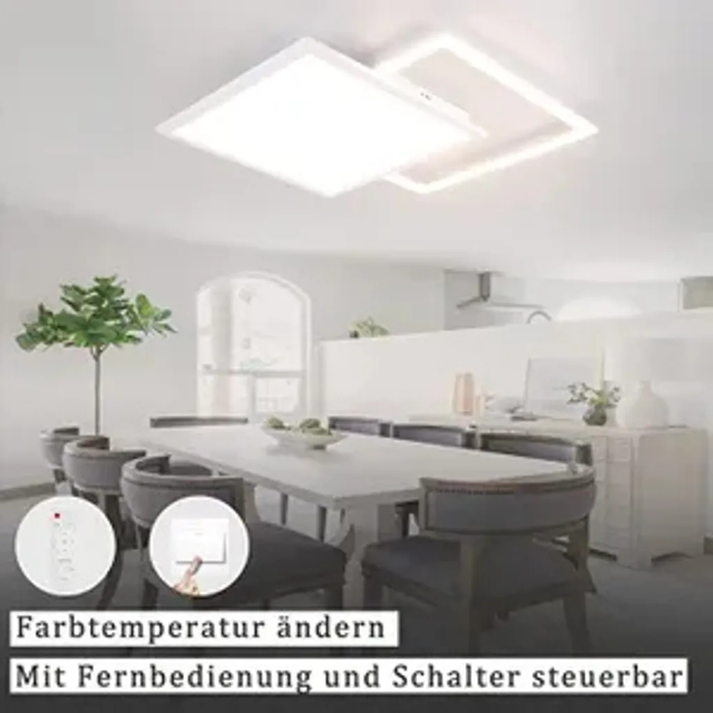 Plafonnier LED 46W Variable à Design Moderne et Effet Étoilé Scintillant - 5