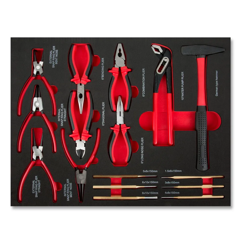 Fini les outils perdus avec l'insert mousse étiqueté de 134 pièces