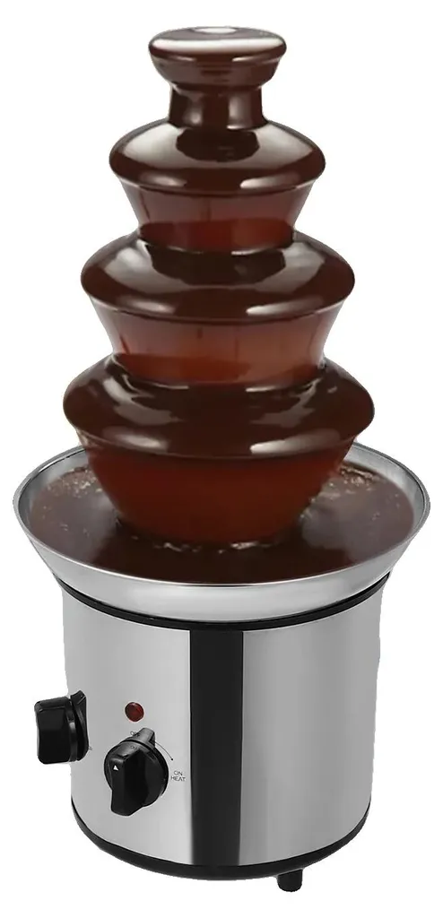Fontaine à chocolat anti-éclaboussures argentée pour dessert fluide