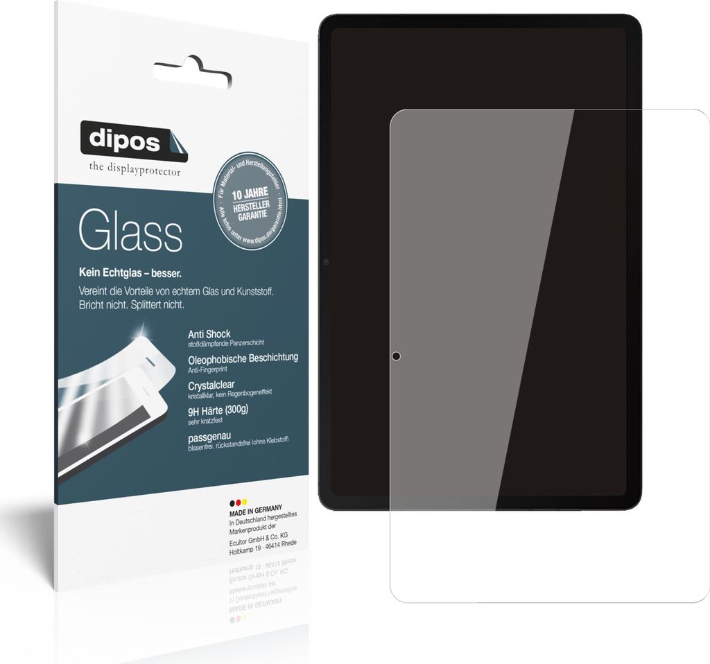 2x Schutzfolie für Samsung Galaxy Tab S8 - Anti-Shock 9H Folie dipos Glass Kunststoffglas