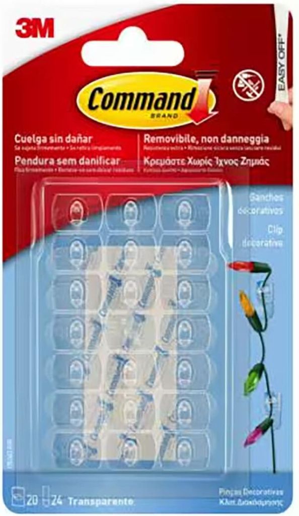 Haken zum Aufhängen 3M Durchsichtig Kunststoff (20 Stück)
