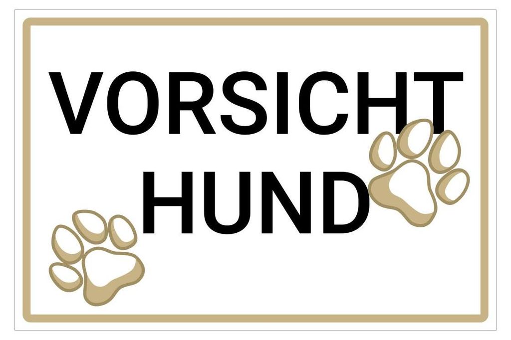 Vorsicht Hund Schild 200x300mm wetterfestes Schild Achtung Produktbild 