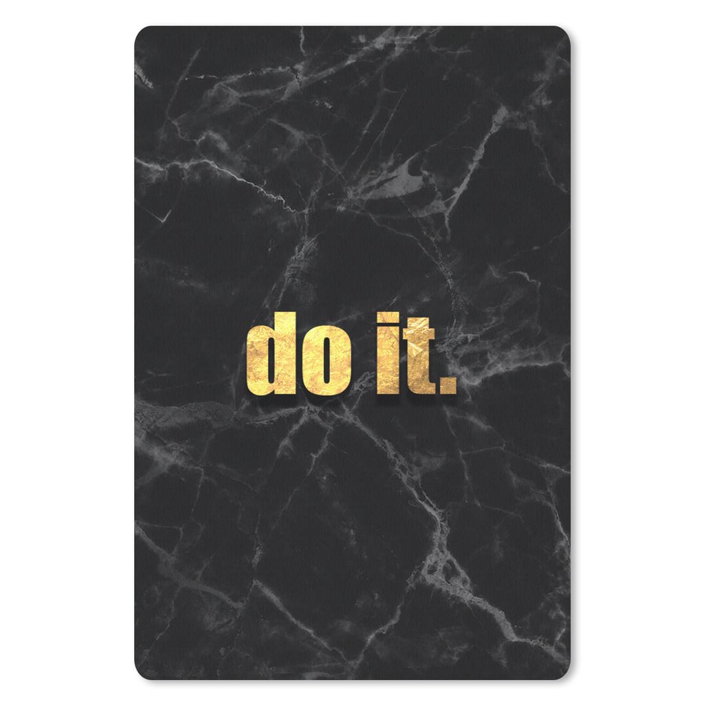 MuchoWow Mauspad Mousepad Zitate - Motivation - Gold - Schwarz 18x27 cm - Mousepads - Maus Mat - Pad - Mausunterlage