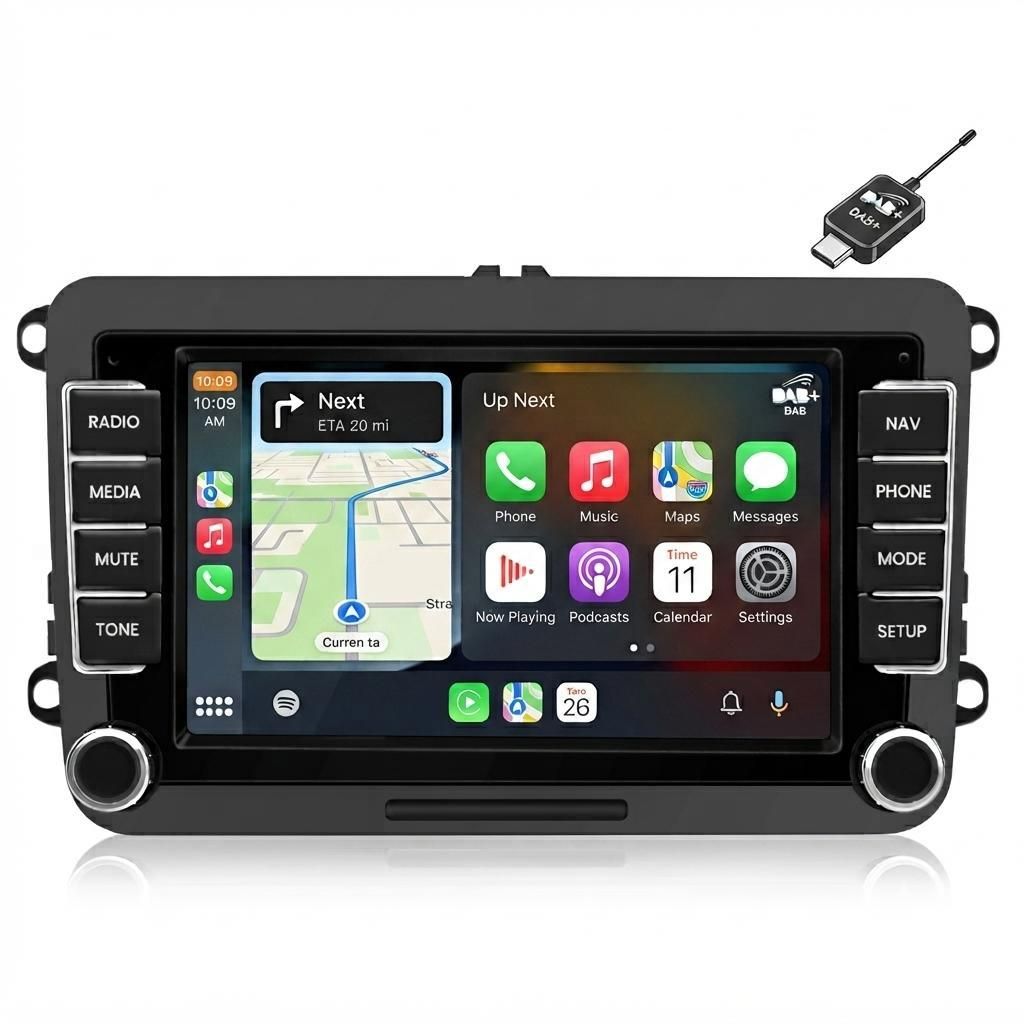 2+32G 7" Android 15 Autoradio Carplay Für VW Golf Passat Produktbild 