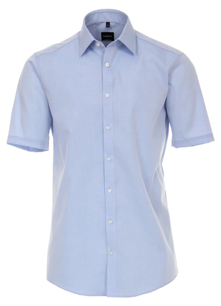 VENTI Herren Businesshemd Kurzarm Kent Modern-Fit Hellblau 41