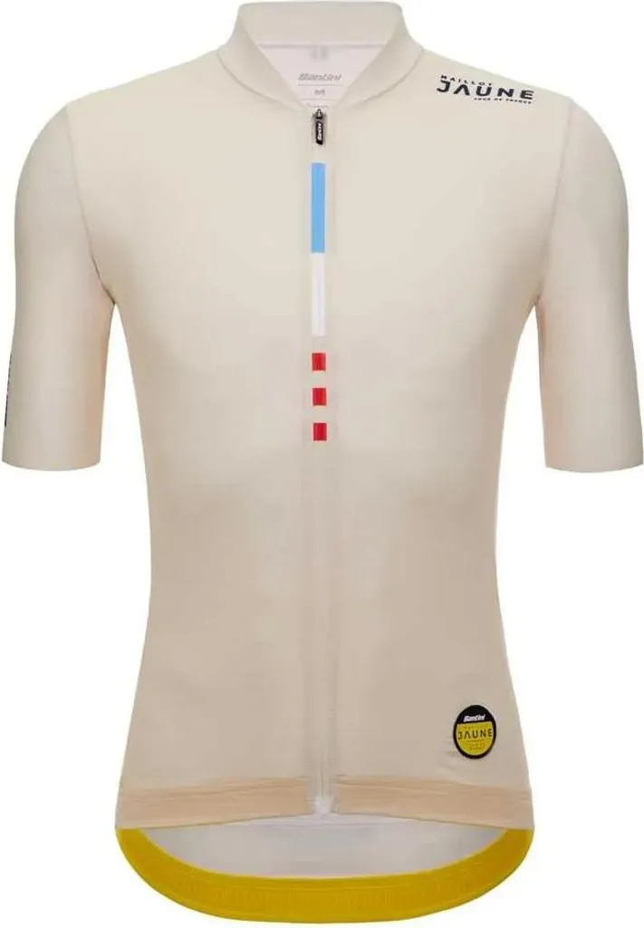 Maillot Cyclisme Santini Respirant Beige - Jersey Ventoux Ultra Léger