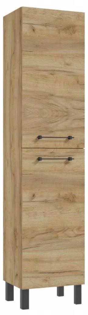 Stehendes Badpodest 170x40cm Craft Eiche, 4 Ablagen Cassandra