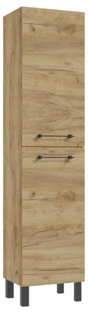 Armoire haute de salle de bains gain de place 170 cm en Chêne Craft