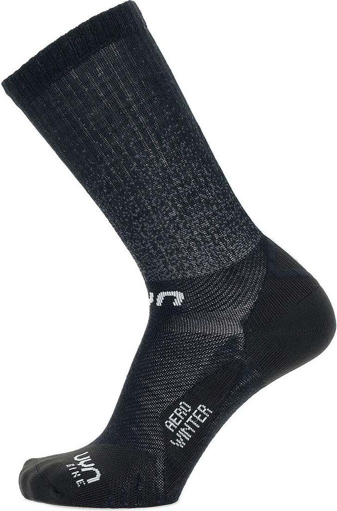 UYN Klassische Fahrradsocken - AERO WINTER LADY - Weiß/Schwarz 37-38