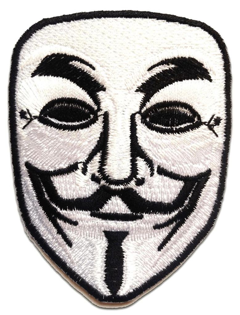 V For Vendetta Anonymous - Aufnäher, Bügelbild, Aufbügler, Produktbild 