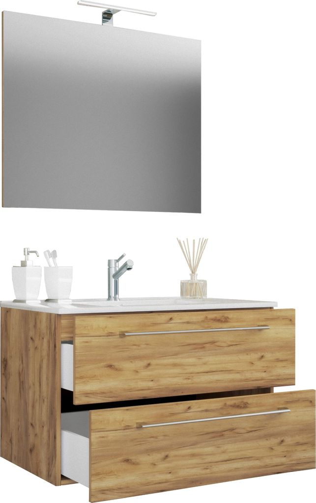 3 pièces lavabo lavabo | meuble lavabo largeur 80 cm | Image du produit 