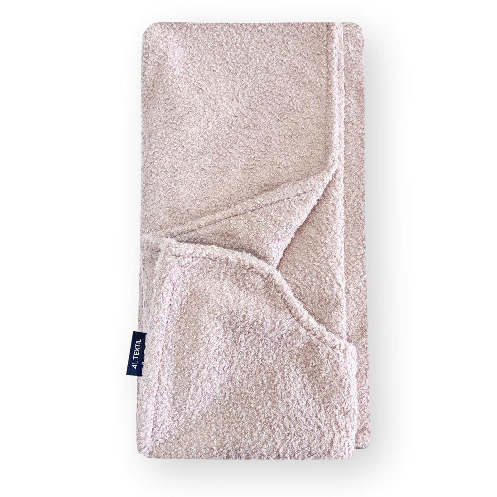 4L Textil Kuscheliges Ersatzbezug aus Bouclé LEO Premium-LINE Hundekorb Hundekissen Bezug Hundebett mit Bezug (Ersatzbezug, 60x40 cm, Rosa)