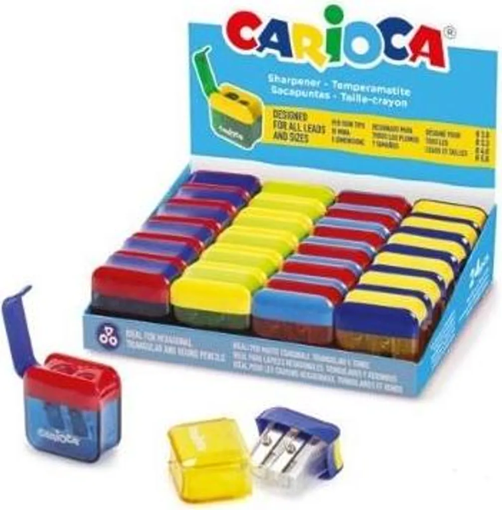 Aiguisoir Carioca 24St avec double lame acier - Lot scolaire économique
