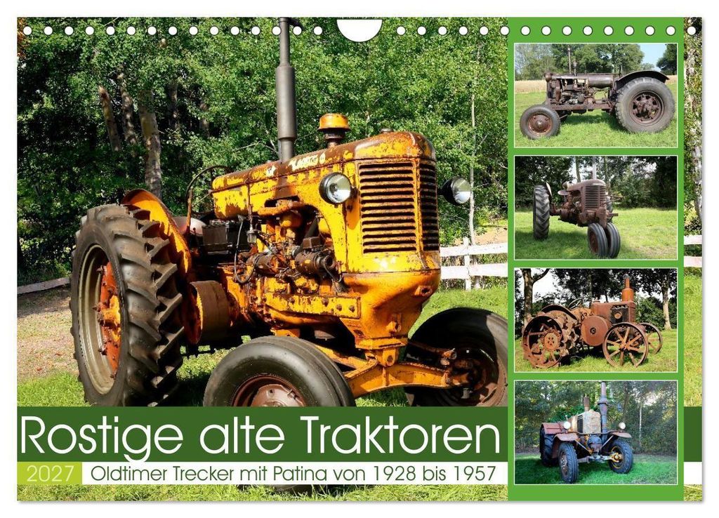 Rostige alte Traktoren (Wandkalender 2027 DIN A4 quer), Produktbild 
