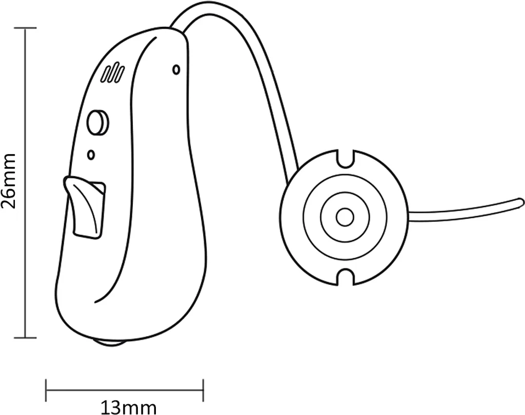 Aide auditive pour conversation claire Audiphon BTE avec accessoires - 8