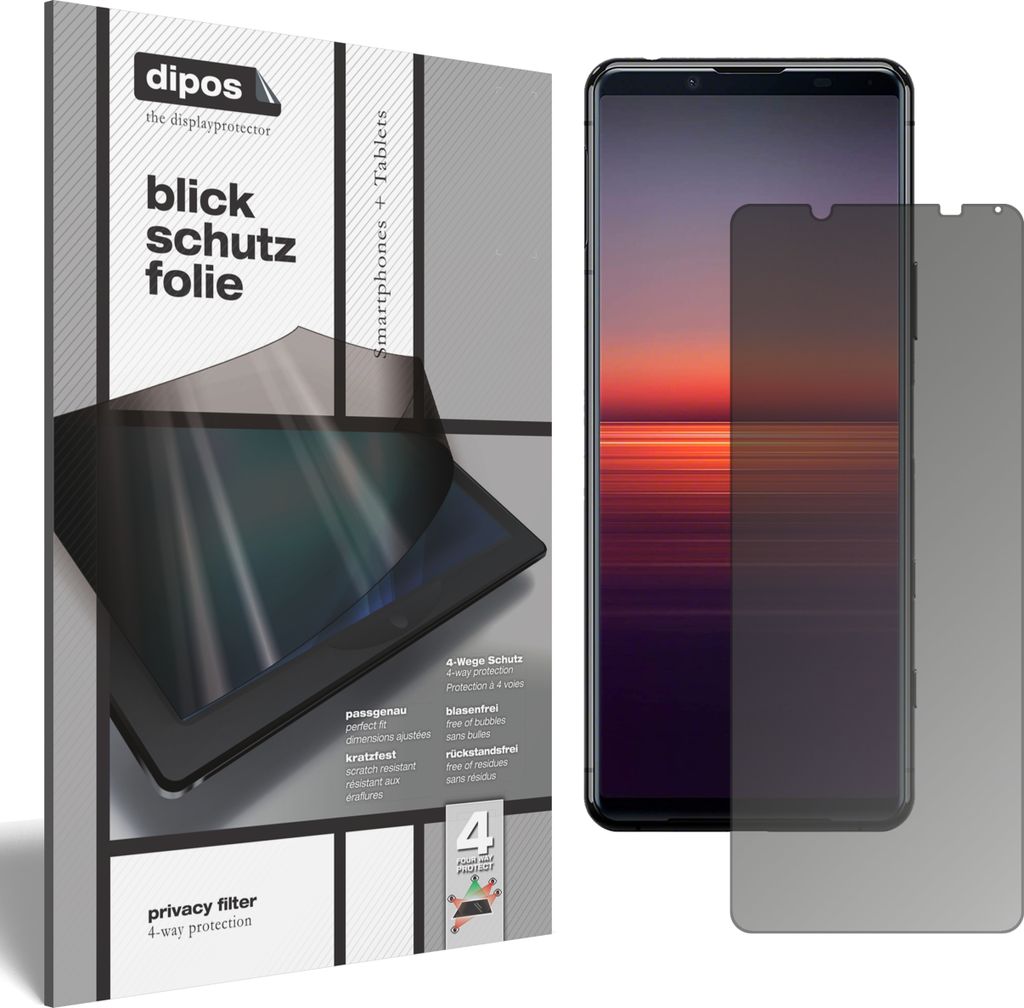 Blickschutzfolie für Sony Xperia 5 II matt Schutzfolie Folie Display Schutz dipos