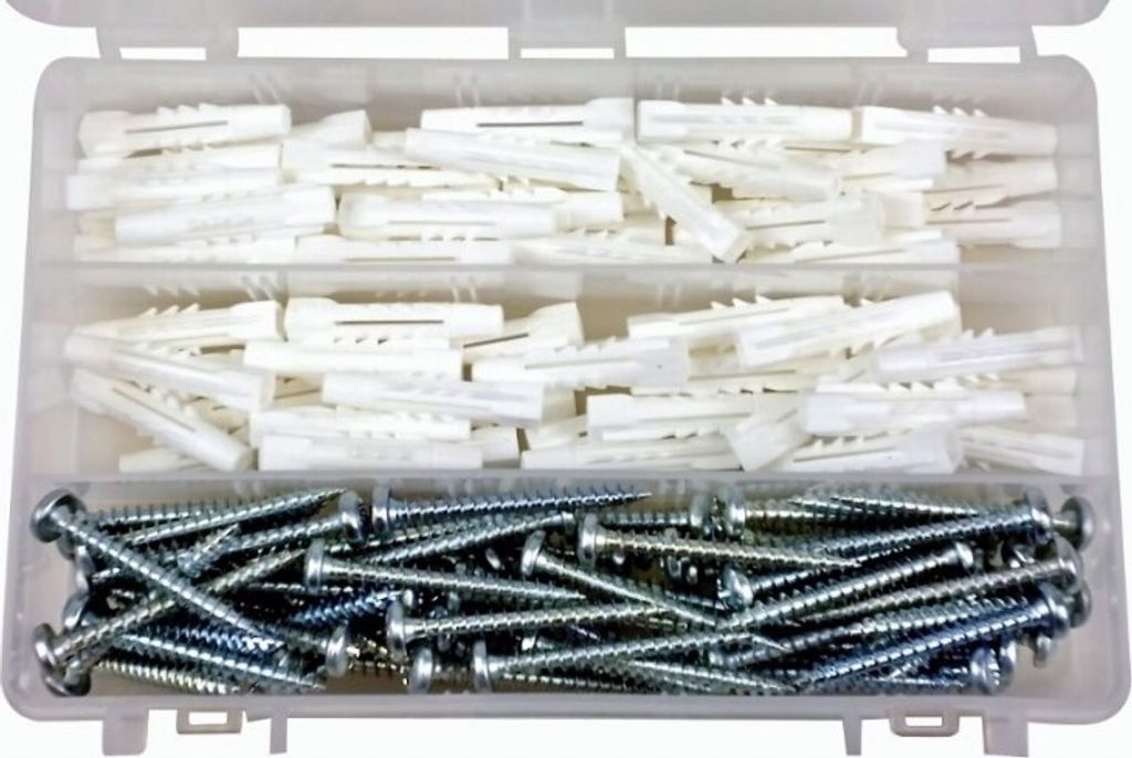 VISIBOX 2, Durchmesser 6, Dübel + Schraube - 6x35 Vierkant + 4,5x40 Schraube ZB - Packung mit 1
