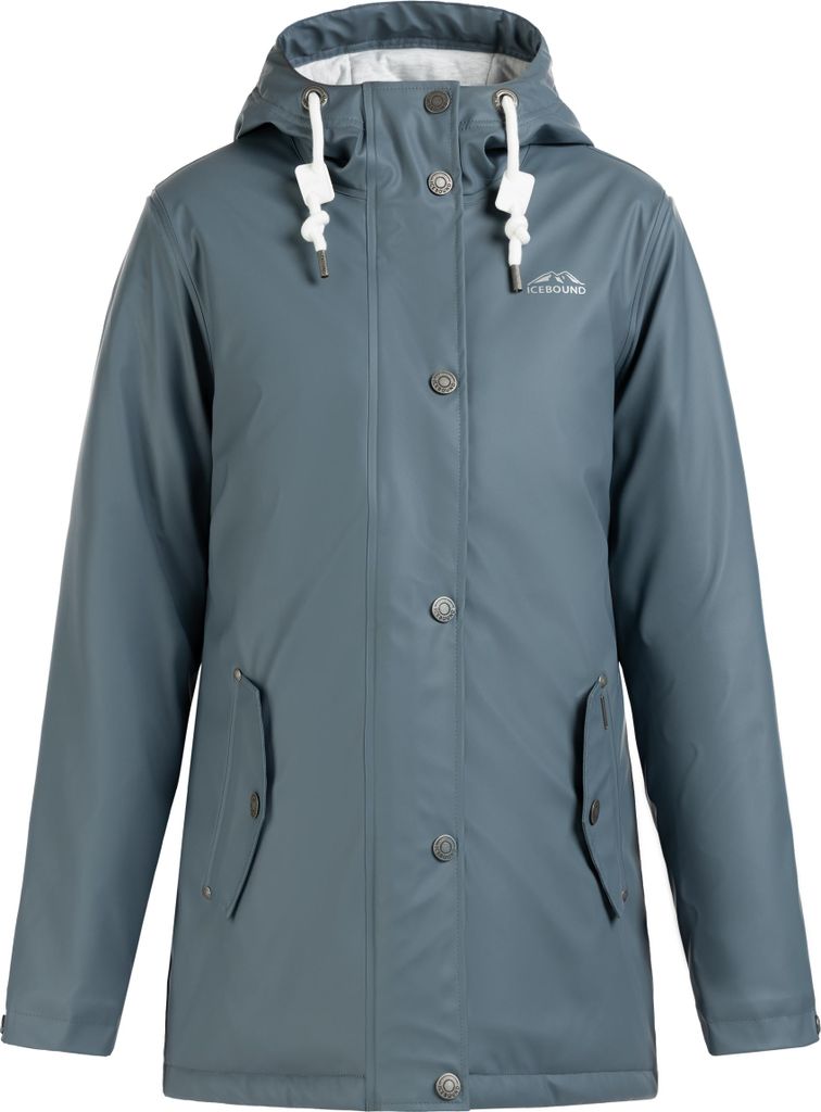 ICEBOUND damen wattierte regenjacke - blaugrau, S