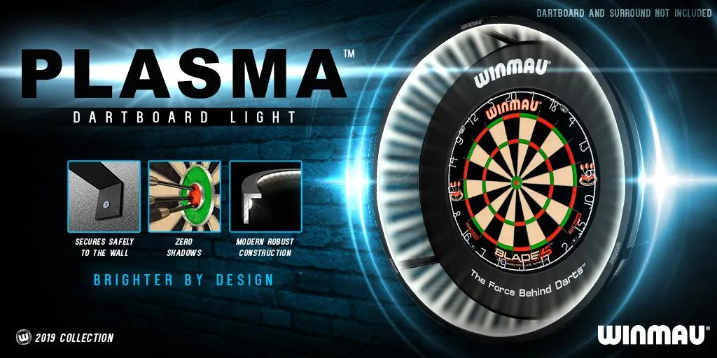 Éclairage LED pour cible de fléchettes Winmau Plasma en aluminium - 30