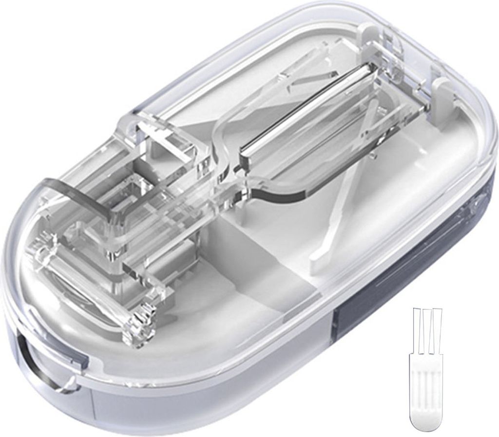Pillendose-Organizer mit Cutter, lebensmittelecht, BPA-frei, vielseitig einsetzbar, kompaktes Design, tragbarer Reise-Pillenbehälter, Tablet-Organ...