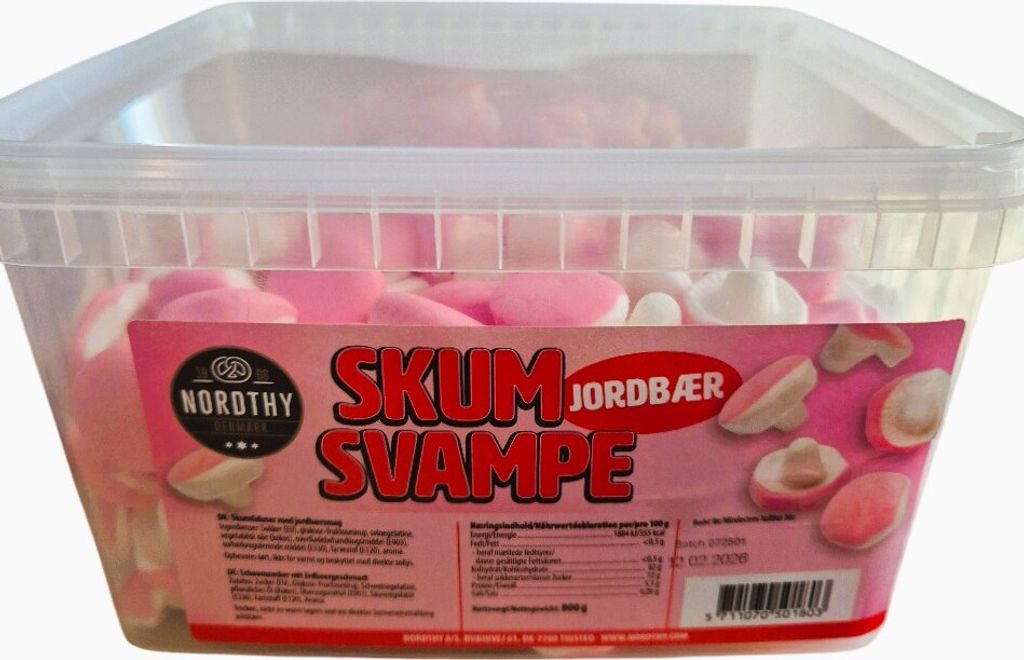 Nordthy Jordbær Skumsvamper 800g Produktbild 