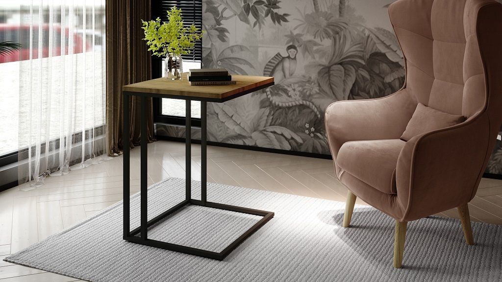 Givos Sonoma- hoher Tisch, Loft-Stil, modernes Design, elegant Couchtisch Kaffeetisch Wohnzimmertisch Sofatisch, Couchtisch, Hochtisch 45 x 45 x 67 cm