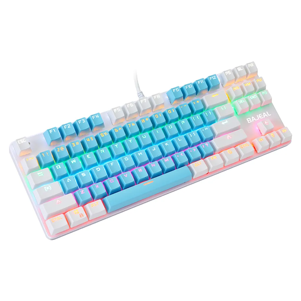 Clavier gaming mécanique compact 87 touches avec rétroéclairage 9 modes