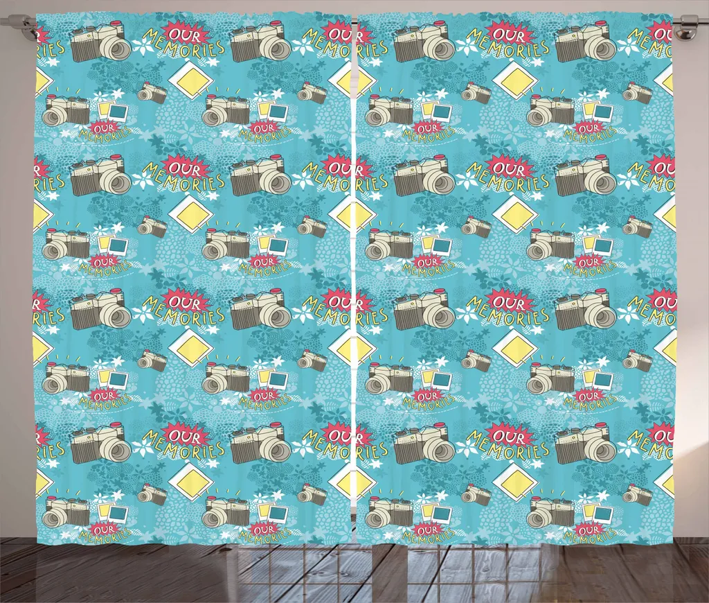 ABAKUHAUS Tenda Rustica Pop Art: Tende Camera da Letto 280x245 cm