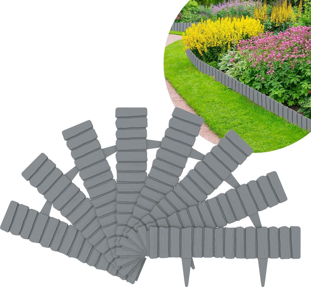 XINZI Bordure de pelouse en plastique aspect bois, Image du produit 