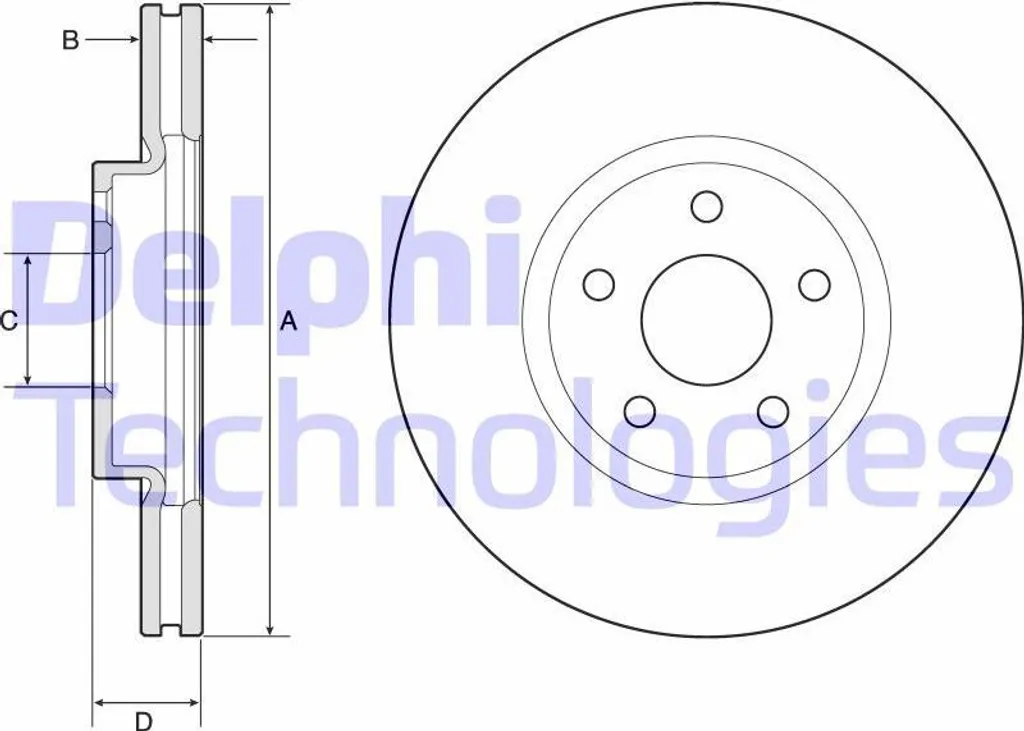 Disque de frein avant ventilé pour Galaxy et S-Max - Qualité Delphi