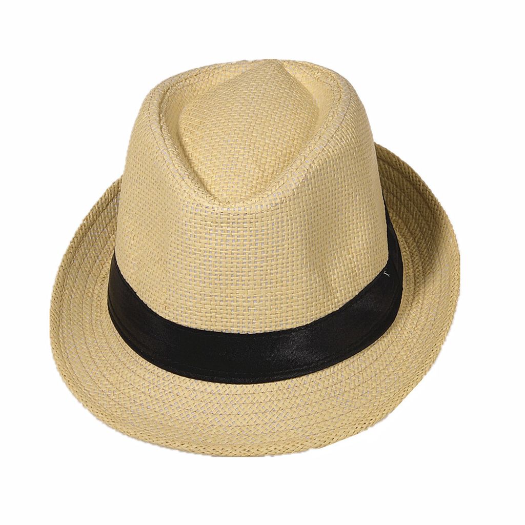Panama Hut Fedora Strohhut Beige 56