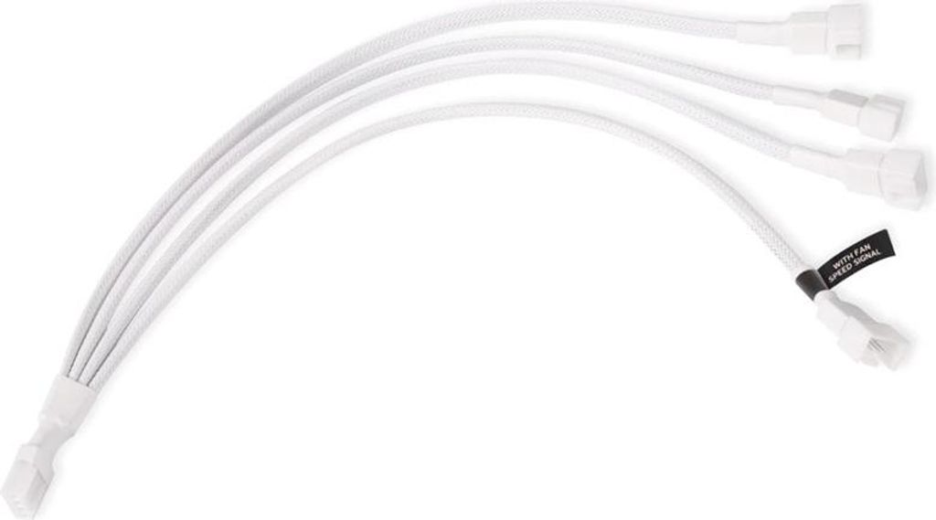 Alphacool 4250197187299 Alphacool Y-Splitter 4-Pin auf 4x 4-Pin PWM, Kabel, weiß