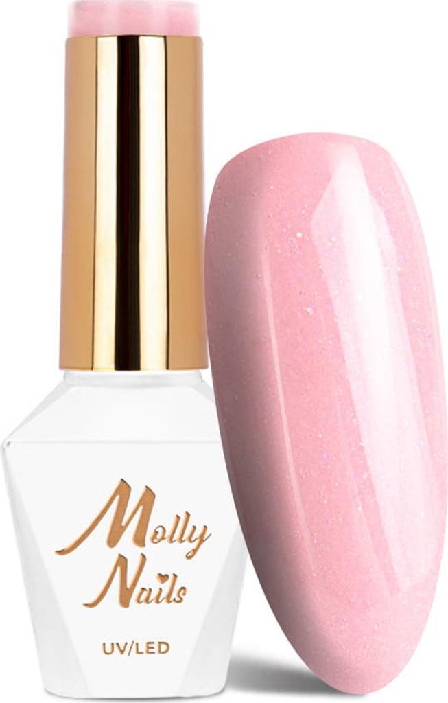 Molly Nails I'm Nudelover Crystal Rose HEMA/Di-HEMA-freier Hybrid-Nagellack, 8 g, Nr. 524