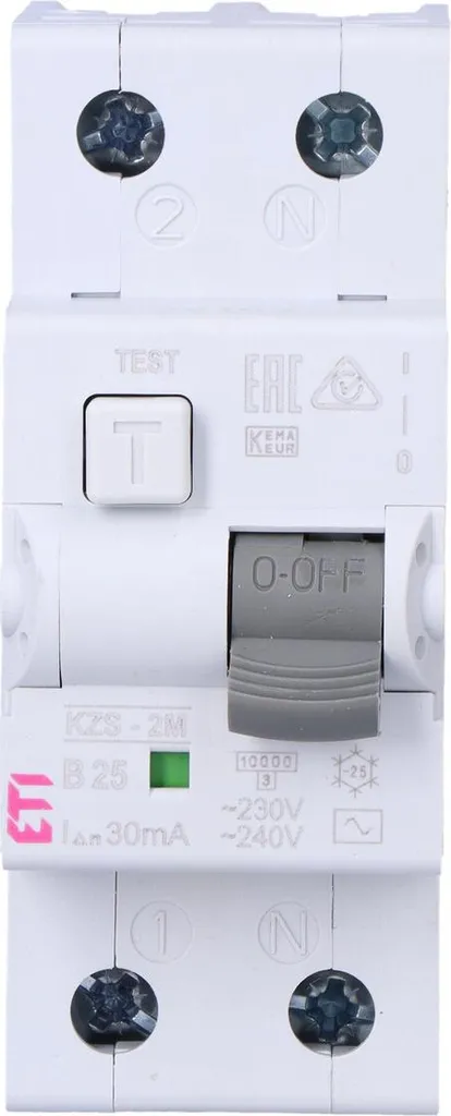 Protection Surintensité et Différentiel 30mA KZS-2M B25 AC - Compact 2 Mod