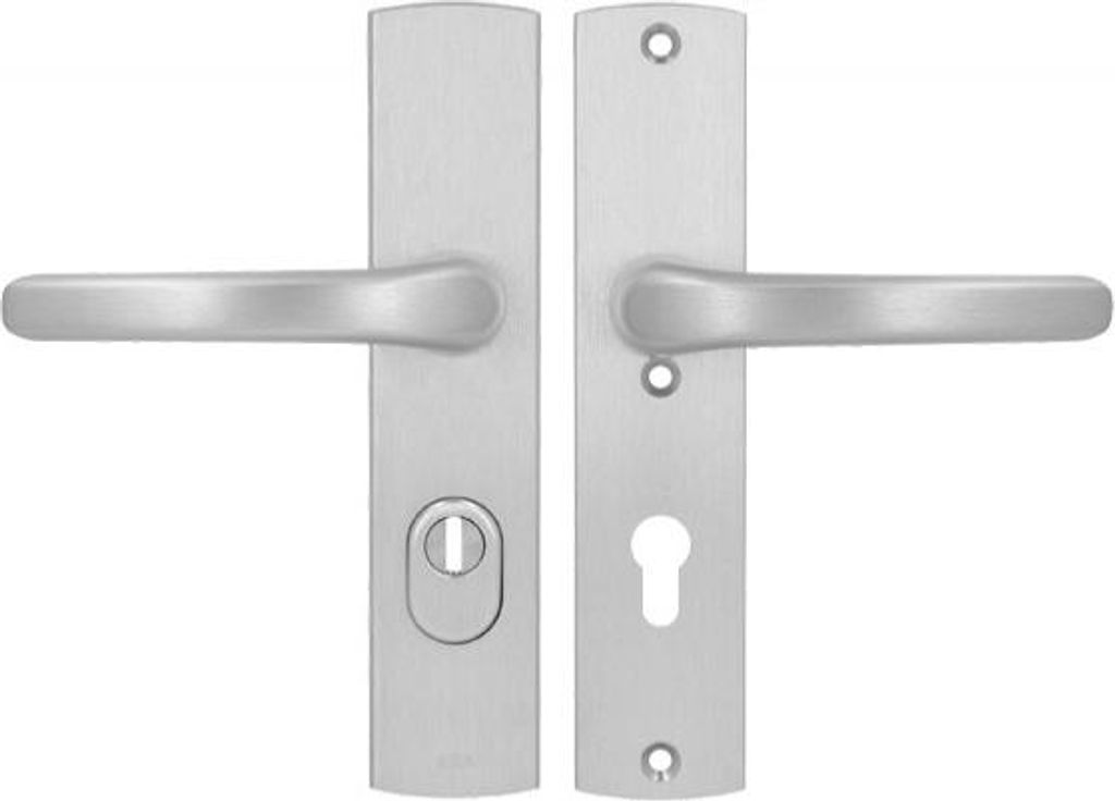 Axa Jupiter Premium 72 WB Griff, Klasse 3, mit FLEX-Einsteckschutz (Brandschutz), Farbe F6 - Edelstahl (Türstärke 74-83 mm)