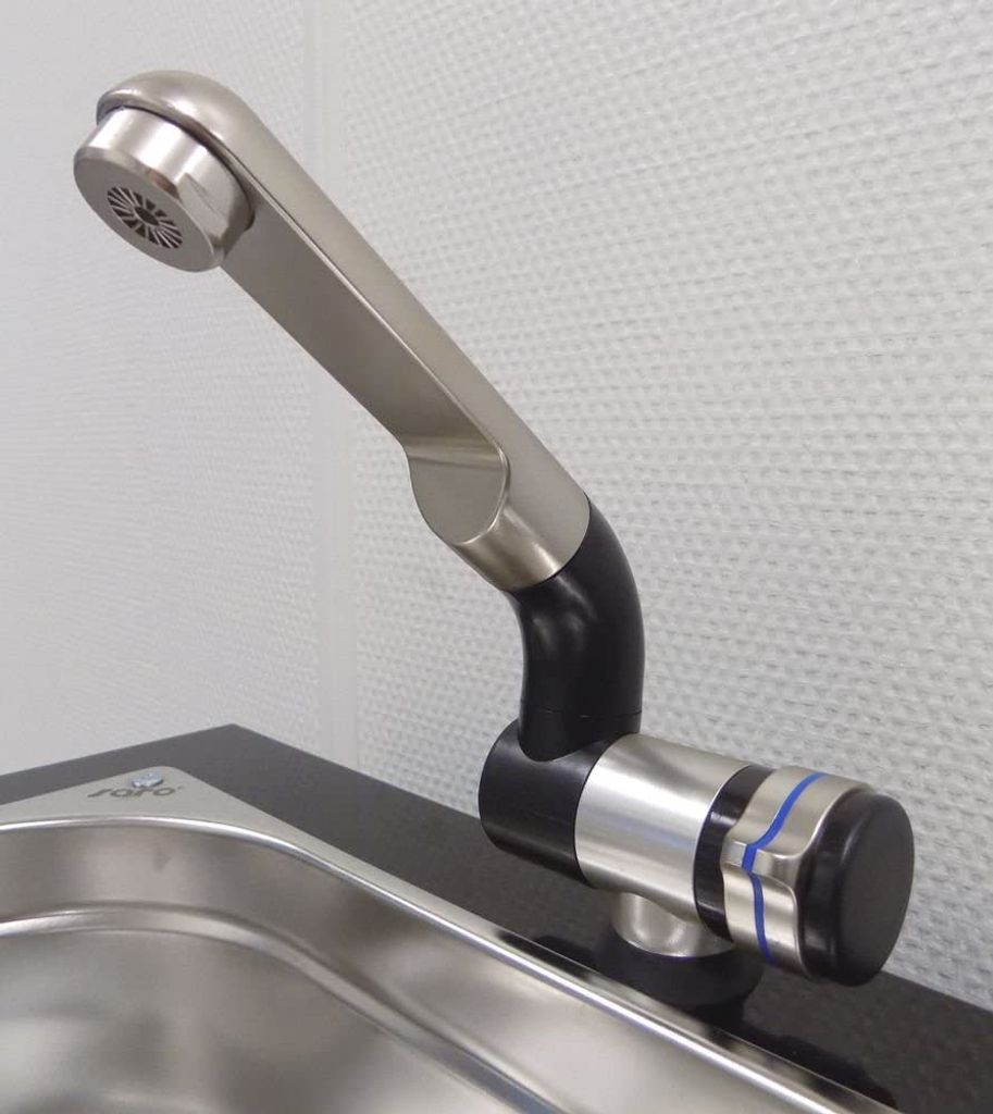 Wasserhahn Automatikwasserhahn 12V Chrome-Schwarz Camping Outdoor Compact