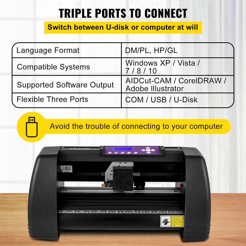 VEVOR Traceur de Découpe Vinyle 375mm - Plotter de Coupe avec Signmaster - 3