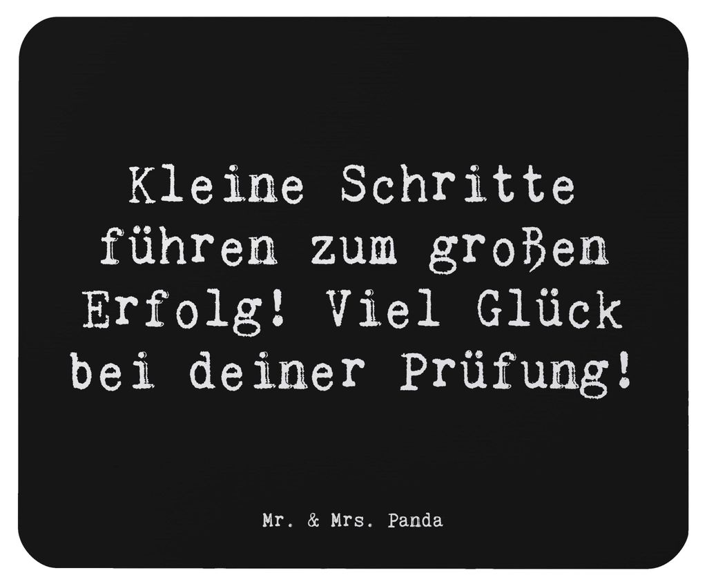 Mr. & Mrs. Panda Mouse Pad Spruch Prüfungen bestehen - Schwarz - Geschenk, Zuversicht, Prüfungszeit, Mauspad, laptop, Trost, mausteppich, positiv...