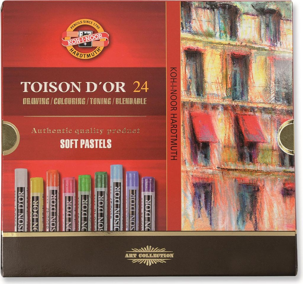 runde weiche Künstler- Softpastellkreide im 24er Pack Produktbild 