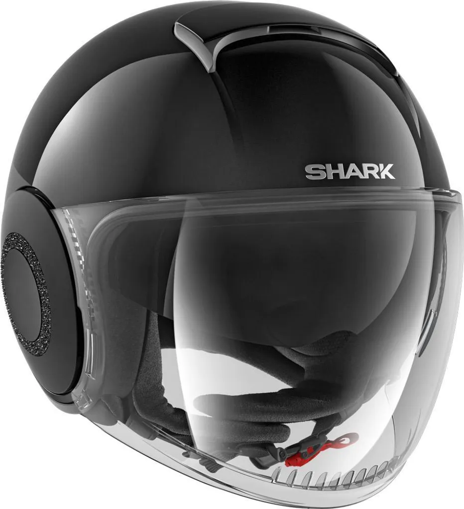Casque jet compact Shark Nano Crystal fini la buée noir taille XS