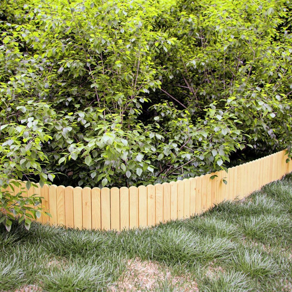 Dekorativní dřevěný zahradní plot, přírodní, 200x40 cm Obrázek produktu 10